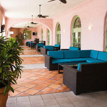 Custom Sunbrella waterproof cushions refresh St. Petersburg resort