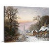 Winter landscape, 1869 Wrapped Canvas Art Print, 16"x12"x1.5"