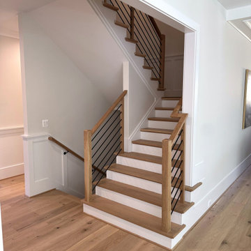 Project #140 | White Oak Staircase with Horizontal Bar Rail