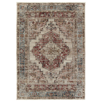 Vibe by Jaipur Living Emory Medallion Red/ Blue Area Rug 5'X7'6"