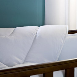 White Pique Crib Comforter - Baby Bedding