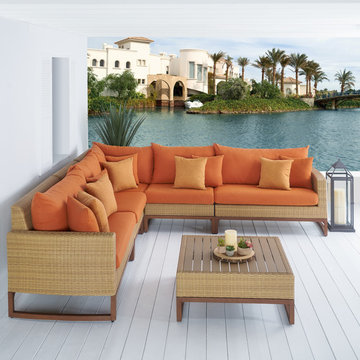 Milea™ 6pc Sofa Sectional - Tikka Orange