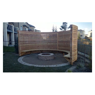 Curved Privacy Screen - Modern - Calgary - by Stephen Merritt Carpentry ...