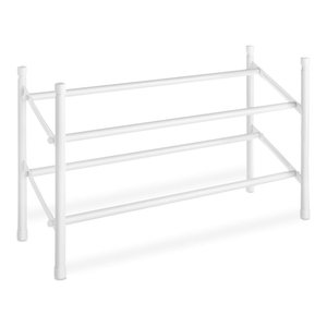 Whitmor White Stackable And Expandable Shoe Rack Contemporary Shoe Storage By Jensen Byrd Co Inc