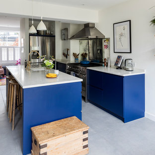 High end refurbishment of full house with bespoke kitchen and stairs