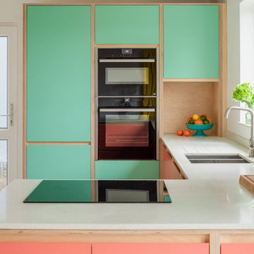 Bright Plywood Kitchen