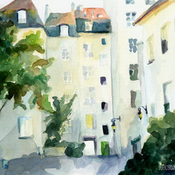 Village Saint Paul Paris Watercolor - Fine Art Prints