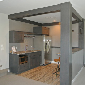 Stained Rustic Oak cabinets