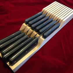 Custom in-drawer Knife Block - Knife Storage