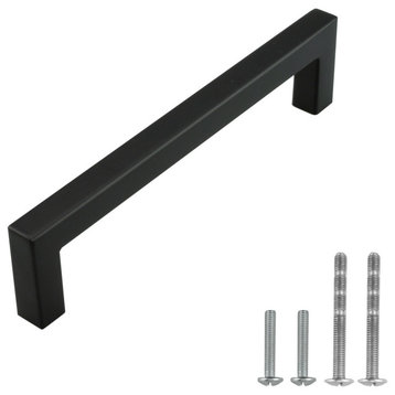 Matte Black Handle Pull 5" (128mm) Hole Centers, 5-3/8" Overall Length