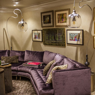 Inspiration for a bohemian basement in Orlando.