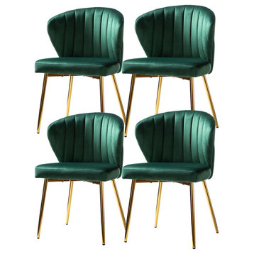 Milia Dining Chair Set of 4, Green
