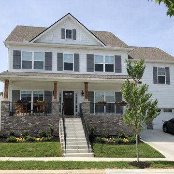 Glacier White and Shadowstone Brick