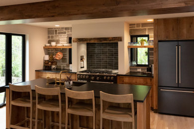 Inspiration for a rustic kitchen remodel in Other