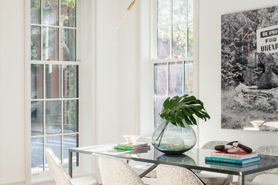 Inspiration for a transitional dining room remodel in New York