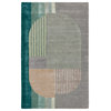 Meruvia Handmade Abstract Sage/ Multicolor Area Rug 9'X12'