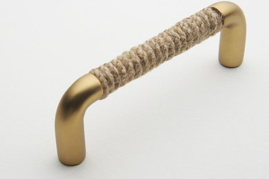 Brushed Brass Handle with Jute Rope