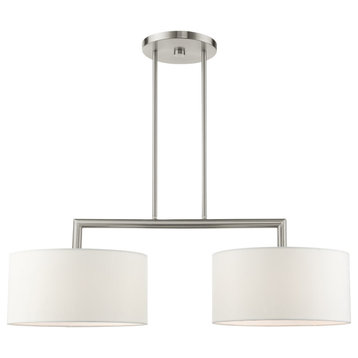 Brushed Nickel Timeless, Transitional, Linear Chandelier