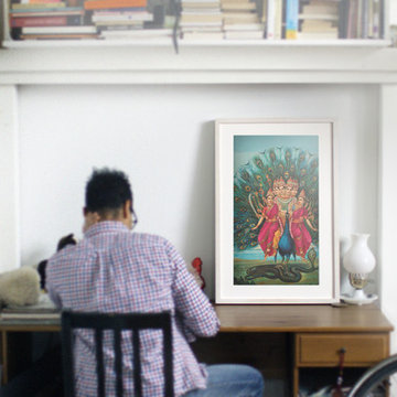 Meural featured in cool loft.