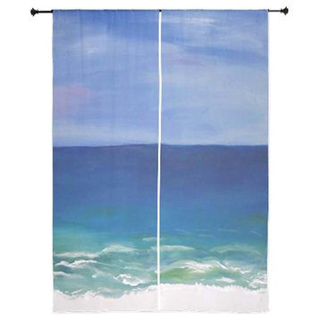 Beach Art Sheer Curtains, Beautiful Beach