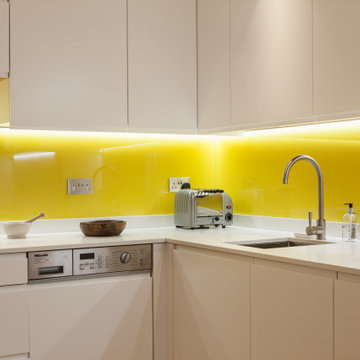 Yellow Basement Kitchen in London