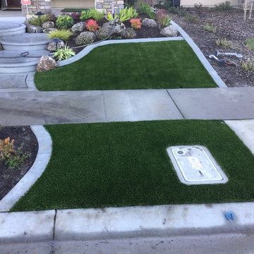 Front yard artificial turf