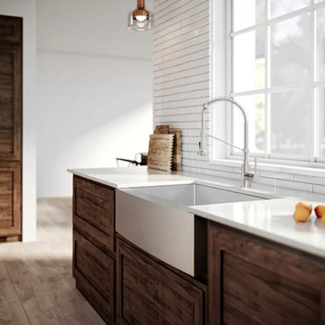 KRAUS 33 INCH FARMHOUSE SINGLE BOWL STAINLESS STEEL KITCHEN SINK