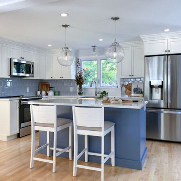 Project Blue and Beyond Kitchen & Bath Remodel in Wakefield MA