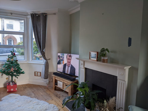Dark blue lounge | Houzz UK