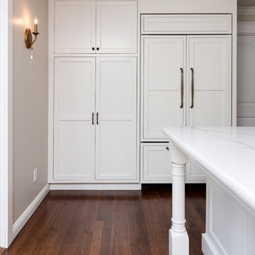 Beautiful White & Bold Blue Kitchen