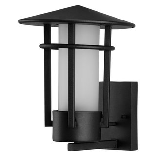 Luxury Mid-Century Modern Wall Sconce, Midnight Black - Transitional ...