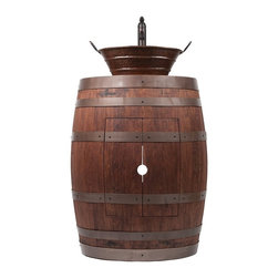 Premier - Wine Barrel Vanity Package with 16" Oval Bucket Vessel Sink with Handles and ... - Bathroom Vanities And Sink Consoles