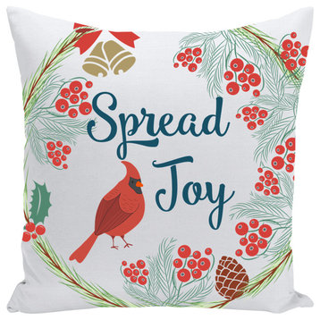 Spread Joy Throw Pillow, 14x20, With Insert