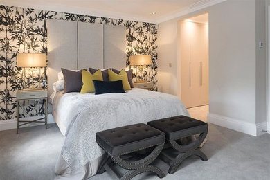 Inspiration for a contemporary bedroom remodel in Cheshire
