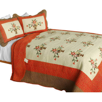 Winter Sonata 3PC Cotton Contained Patchwork Quilt Set (Full/Queen Size)