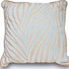 Mozambique Accent Pillow, Blue and Tan, Black/Tan, 16"x16"