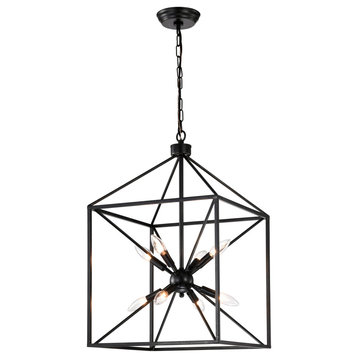 Cursa 8-Light Cage Sputnik Chandelier for Dining/Living Room, Bedroom