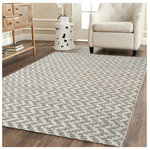 Dynamic Rugs - Cleveland Cream and Brown Area Rug, 8'x10' - Cleveland is a blend of wool and viscose, handmade in India. It is made with simple and casual geometric designs. The handmade look is evident in these rugs that give a chic twist to the knitted �sweater look� with its pebbled high-low texture. It's soft, versatile, and neutral hues of grey, ivory, and beige. The twisted wool alongside the edges adds and elegant, authentic purely handmade finish.