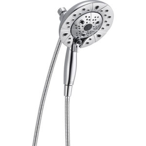Delta Universal Showering Components Hydrorain 5 Setting Two In One Shower Head Contemporary Showerheads And Body Sprays By The Stock Market 58580 Pk Houzz
