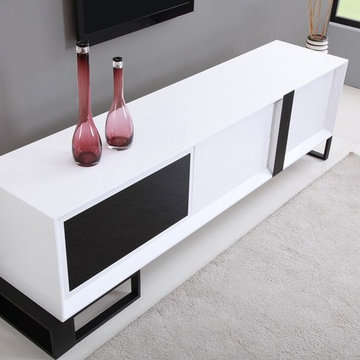Entertainer TV Stand | High-Gloss White