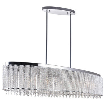 Claire 7 Light Drum Shade Chandelier with Chrome finish
