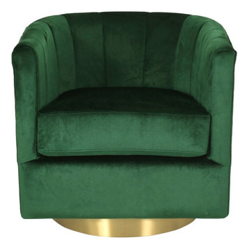 emerald green swivel chair