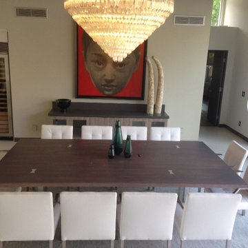 CLARK Functional Art -- Grey oak with Silver Butterflys