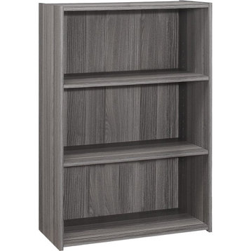 Bookshelf Bookcase 4 Tier 36"H Office Bedroom Laminate Grey Transitional