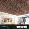 Art3d Drop Ceiling Tiles, Lay in/Glue up Ceiling Tiles, 2'x2' Plastic Sheet, Antique Copper