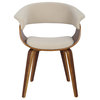 The Antonia Accent Chair, Cream, Fabric and Wood