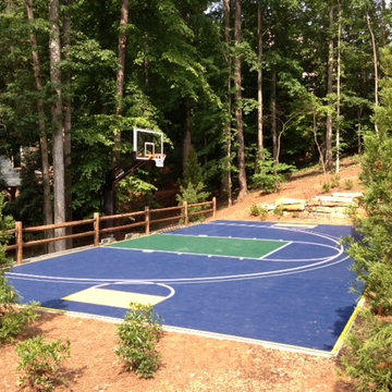 james w's Pro Dunk Diamond Basketball System on a 50x25 in marietta, GA