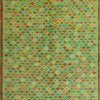 Balochi Carvell Light Green/Orange Rug, 4'10x8'0