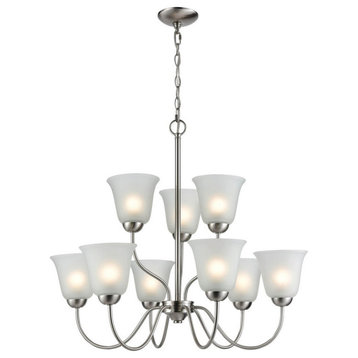 Thomas Lighting Conway 9-Light Chandelier 1209CH/20, Brushed Nickel