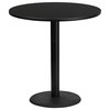 Dyersburg 42" Round Black Laminate Table Top With 42" Round Base